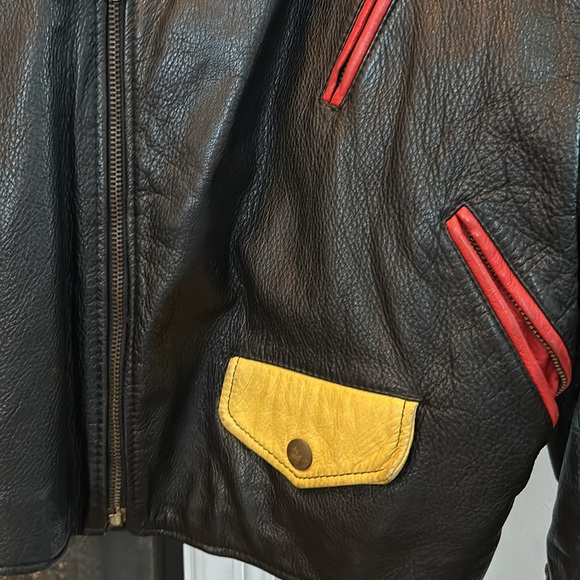 RARE RARE Leather Velvet Moschino Couture Leather Jacket - Picture 10 of 16